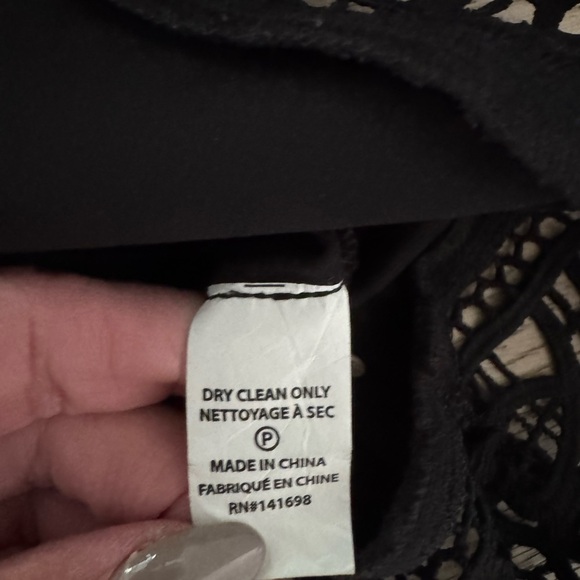 Ramy Brook Black Lace Trim Blouse size L - Picture 6 of 12